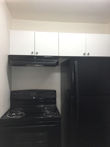 Full size black appliances