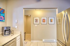 Pagosa Springs house for rent - a kitchen with a coffee maker and a refrigerator