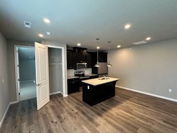 Cranberry Township apartment for rent - a kitchen with an island in the middle of it