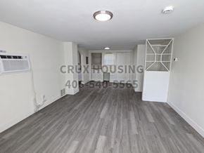 Great Falls apartment for rent - A room with wooden flooring and a white ceiling with a light fixture.