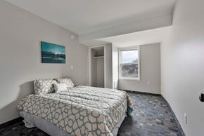 Monticello apartment for rent - a bedroom with a bed and a window
