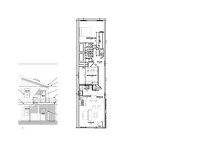 St. Louis apartment for rent - a floor plan and a elevation of a house