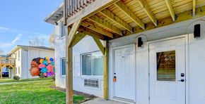 Atlanta apartment for rent - the front of a house with a white door and a porch