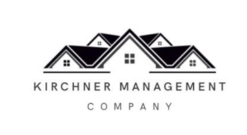 St Charles apartment for rent - A black and white logo for Kirchner Management Company.