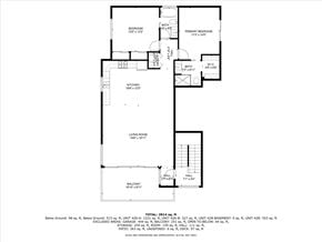 San Diego apartment for rent - A black and white image of a floor plan for a house.