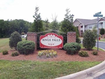 Kings Mountain apartment for rent - the sign is in front of the kings falls sign