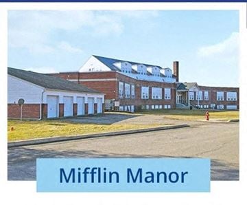 Nescopeck apartment for rent - a picture of the mifflin manor school with the name of the building