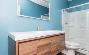 Louisville apartment for rent - a bathroom with a sink and a toilet