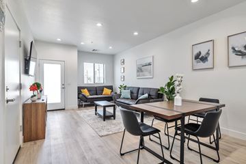 Glendale apartment for rent - a living room with a dining room table and a couch