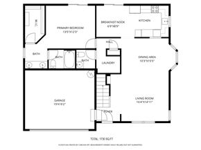 Jacksonville house for rent - A black and white floor plan of a one bedroom apartment.