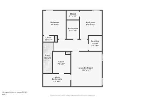 Floor plan for 3 beds, 2.5 baths, 1420 sqft
