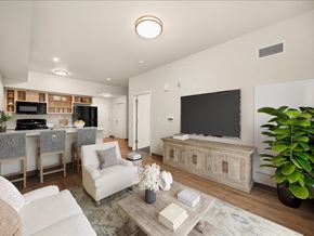 Spokane apartment for rent - Staged view from living space