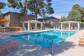 Las Vegas apartment for rent - a dining room and kitchen with a table and chairs