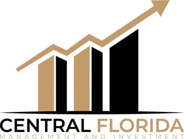 Davenport house for rent - A logo for Central Florida Management and Investment with a graph and an upward arrow.