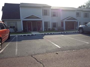 Frackville apartment for rent - an empty parking lot in front of a house