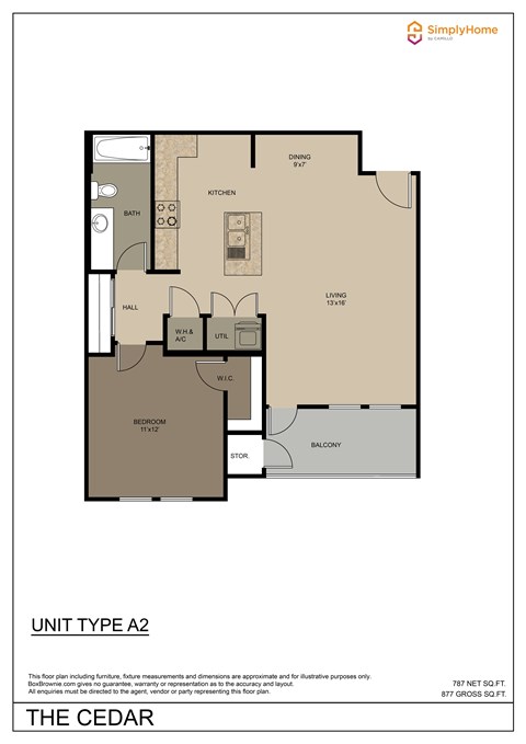 Floor plan for 4 beds, 2.5 baths, 2146 sqft