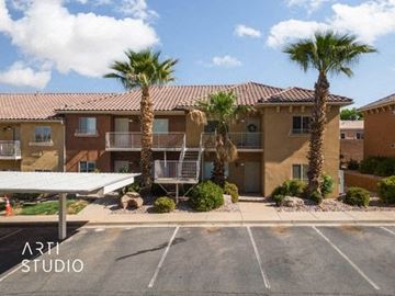 Washington house for rent - an apartment building with palm trees in front of it