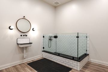 New Albany apartment for rent - a living room with couches and chairs and a chandelier