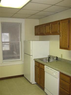 Worcester apartment for rent - a kitchen with a sink and a refrigerator