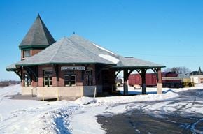 Smiths Falls apartment for rent - a train station with snow on the ground