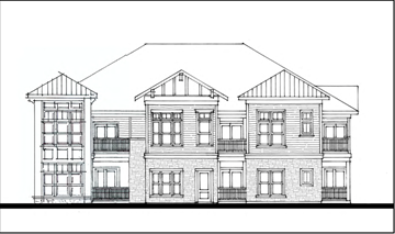 Clifton Park apartment for rent - front elevation of an apartment building with 3 stories