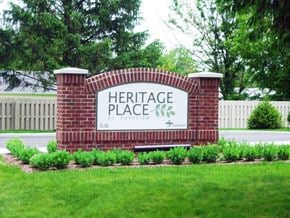 Indianapolis apartment for rent - Entrance sign of Heritage Place