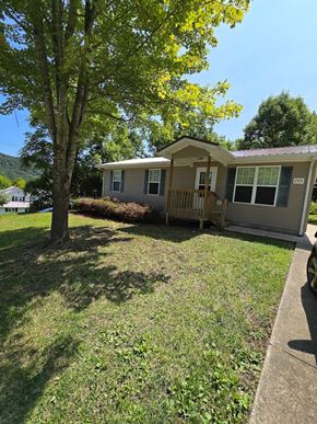 Morehead house for rent - a house with a yard and a tree in front of it