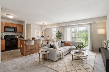 Baltimore apartment for rent - a living room with couches and a coffee table
