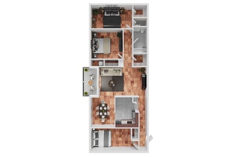 Floor plan for 3 beds, 1.5 baths, 1500 sqft