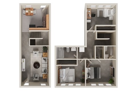 Floor plan for 3 beds, 1 bath, 1200 sqft