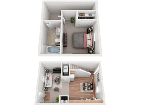 Floor plan for 1 bed, 1 bath, 695 sqft