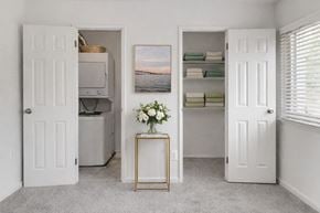 Arnold apartment for rent - a kitchen with stainless steel appliances and wooden cabinets