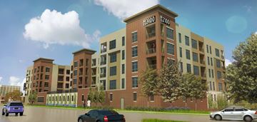 Wauwatosa apartment for rent - a rendering of an apartment building on the corner of a street