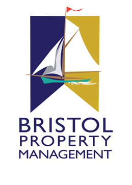 Santa Maria apartment for rent - A logo for Bristol Property Management featuring a sailboat.