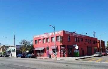 Los Angeles apartment for rent - a red building on the side of a street