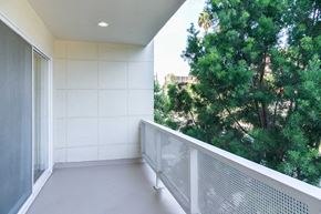 Beverly Hills apartment for rent - a large balcony with a view of a tree