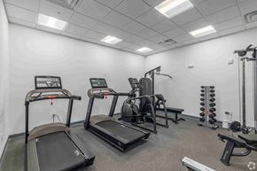 Middletown apartment for rent - A gym with treadmills, elliptical machines, and other exercise equipment.