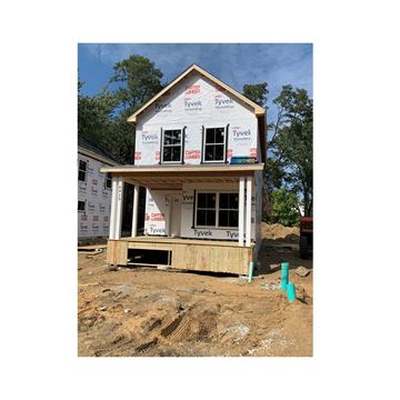 Cleveland apartment for rent - A house under construction with Tyvek branding on the exterior.