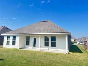 Lafayette house for rent - the front of a white house with a gray roof