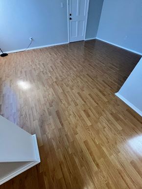 Lafayette apartment for rent - a living room with wood flooring and a blue wall