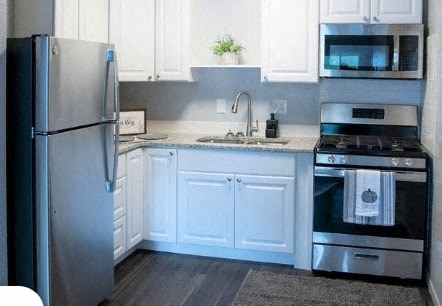 Floor plan for 1 bed, 1 bath