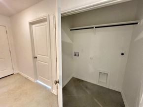 Copperas Cove house for rent - a room with a white door and a hallway with a garage door