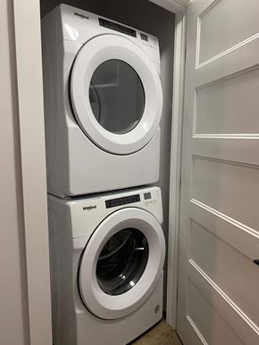 Kentville apartment for rent - a washing machine and a dryer in a closet