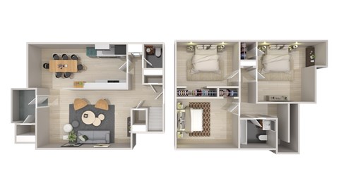 Floor plan for 3 beds, 1.5 baths, 1100 sqft