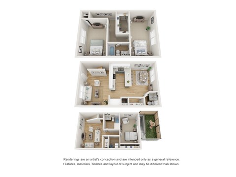 Floor plan for 3 beds, 2.5 baths, 1656 sqft