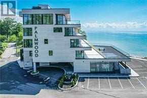 Fort Erie (Crystal Beach) condo for rent - an aerial view of a park with a playground in a city