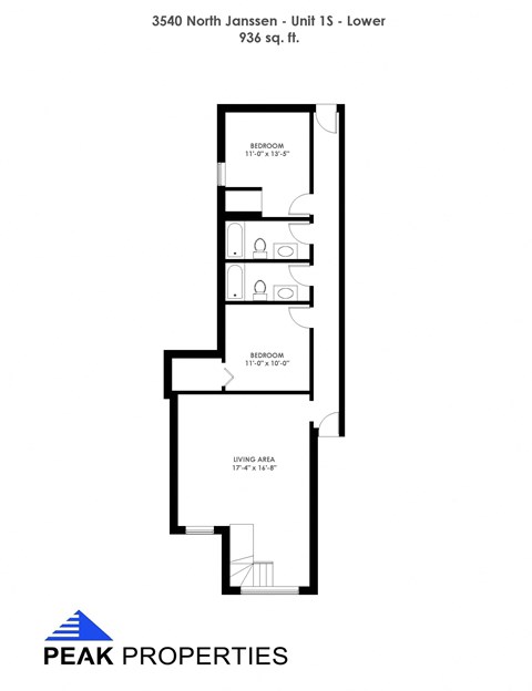 Floor plan for 4 beds, 4 baths, 2038 sqft