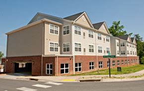 Charlottesville apartment for rent - a building with a street sign in front of it