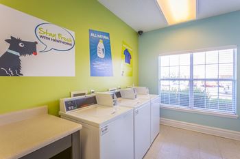 On-site laundry lounge