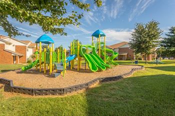 Playground park with benches